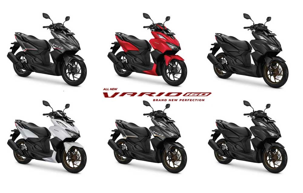 Các phiên bản màu sắc của xe Honda Vario 160 Việt Nam