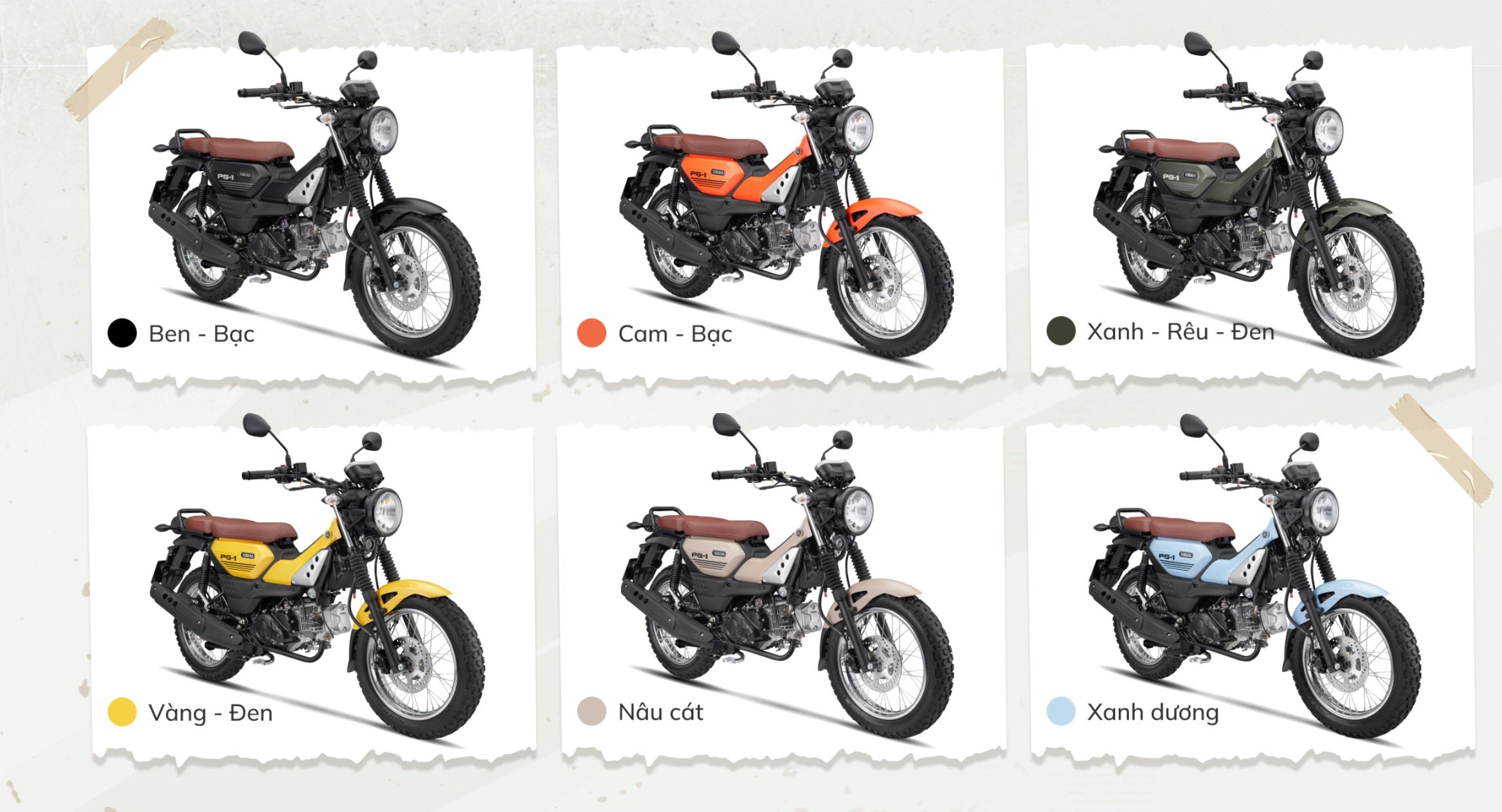 Màu sắc và phiên bản xe Yamaha PG-1 ABS 2026