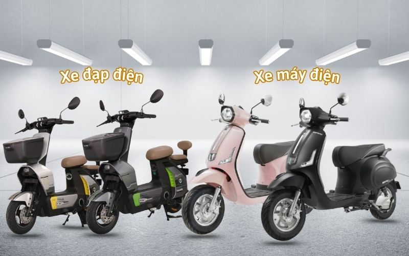 Sự khác biệt giữa xe máy điện và xe đạp điện