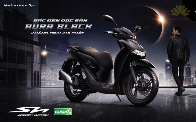 Điểm nhấn của Honda SH 2027 là màu đen Aura Black Edition dành riêng cho phiên bản Thể Thao.