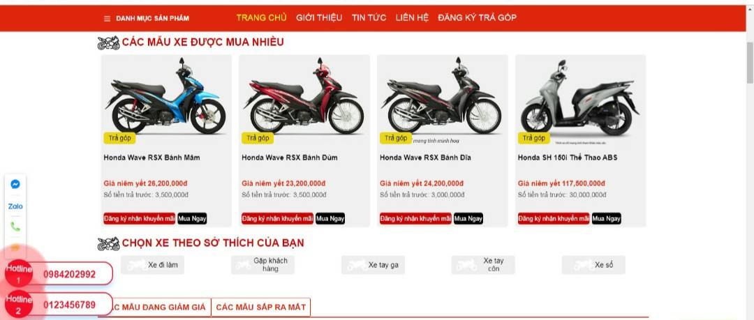 giá xe máy tại Việt Nam