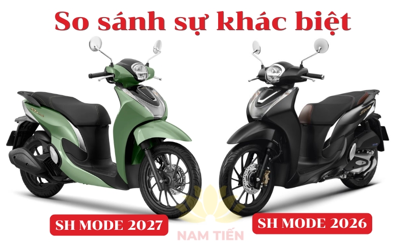 So sánh xe Honda SH Mode 2027 và SH Mode 2026: Khác gì nhau?